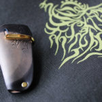 The drop of a palm Keycase　グレー×ブラック