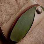 The Leather Armor wallet　ナチュラル×グリーン×ブラウン　反転バージョン