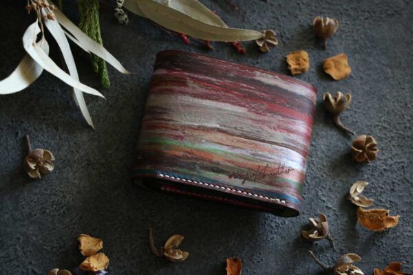 個性的染色革財布