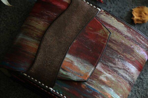 個性的染色革財布