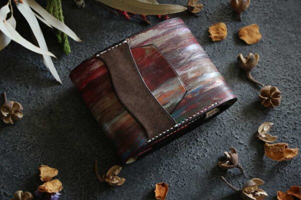 個性的染色革財布