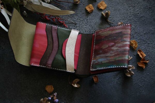 個性的染色革財布