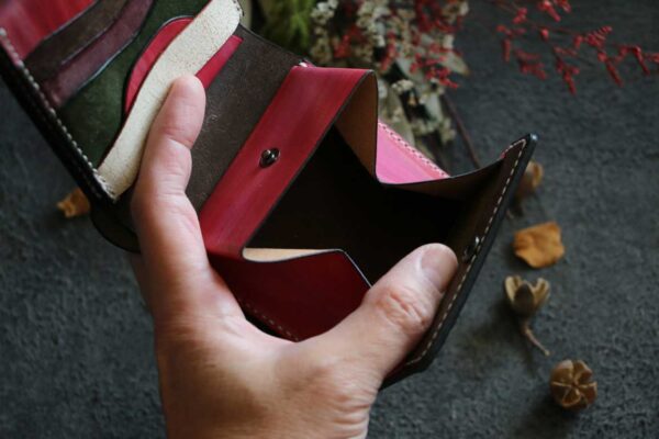 個性的染色革財布