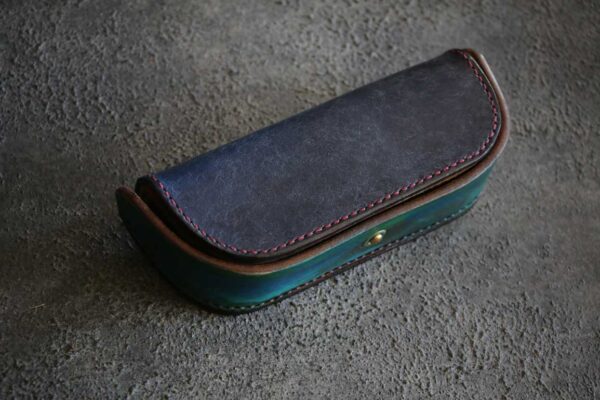 駒合わせ縫いメガネケース