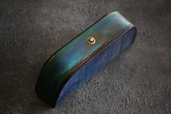 駒合わせ縫いメガネケース