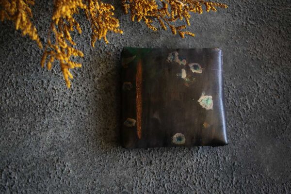 縫わない天目風シームレスレザーコインケース