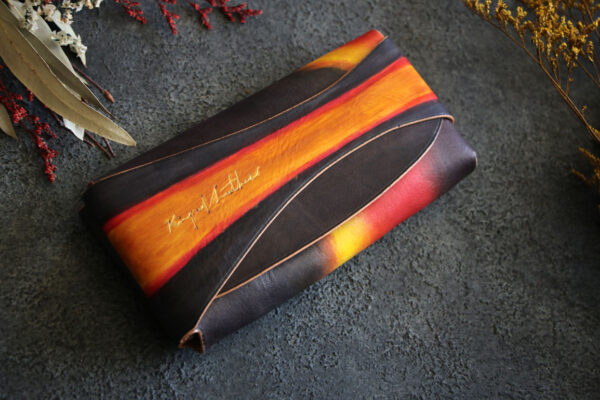 サンバースト革財布