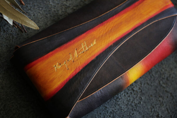 サンバースト革財布