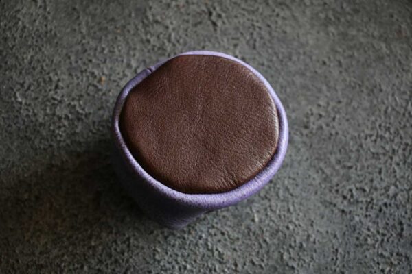 柿型巾着レザーコインケース