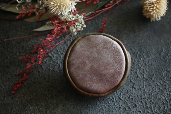 柿型巾着レザーコインケース