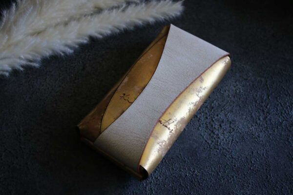 ビンテージ金箔ゴールドコンパクト長財布