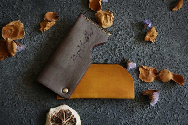 回転式レザー爪楊枝ケース