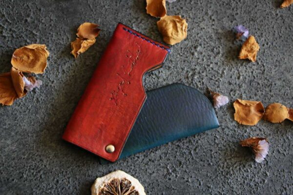 回転式レザー爪楊枝ケース