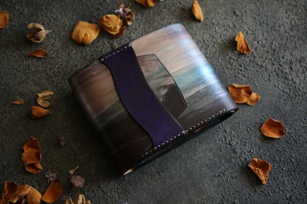 シルバーブラック革財布