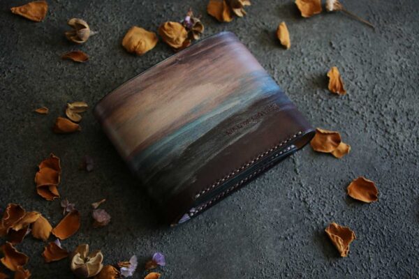 シルバーブラック革財布