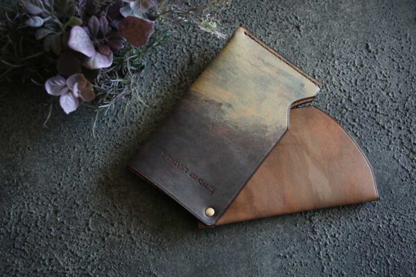 回転レザーカードケース