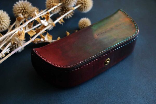 駒合わせ縫いメガネケース