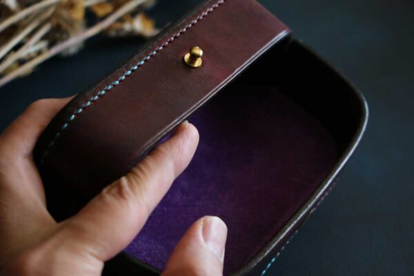 駒合わせ縫いメガネケース