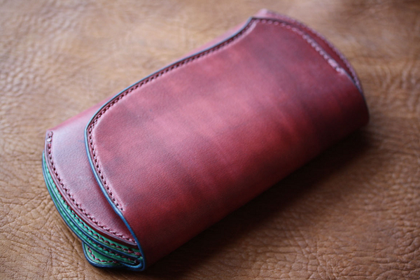 The Peafowl wallet　レッド×グリーン