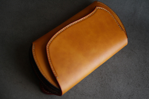 The Peafowl wallet　イエロー×レッド