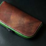 The Dulles Wallet　光るブラウン×黄緑