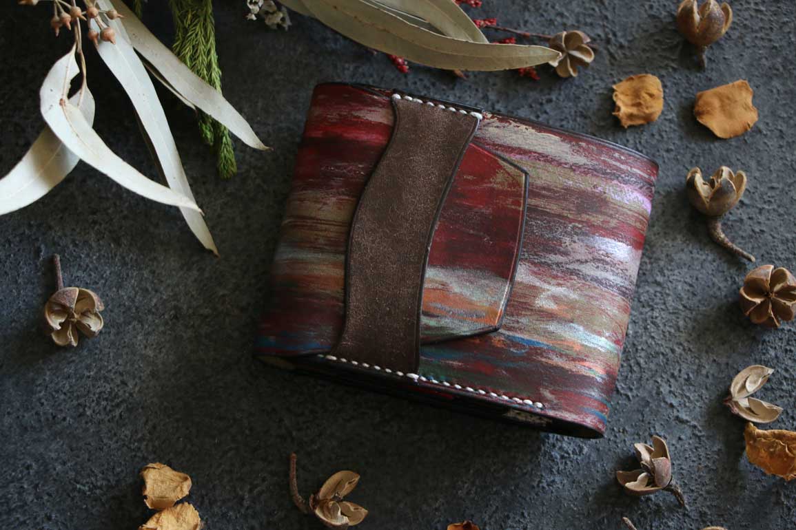 個性的染色革財布