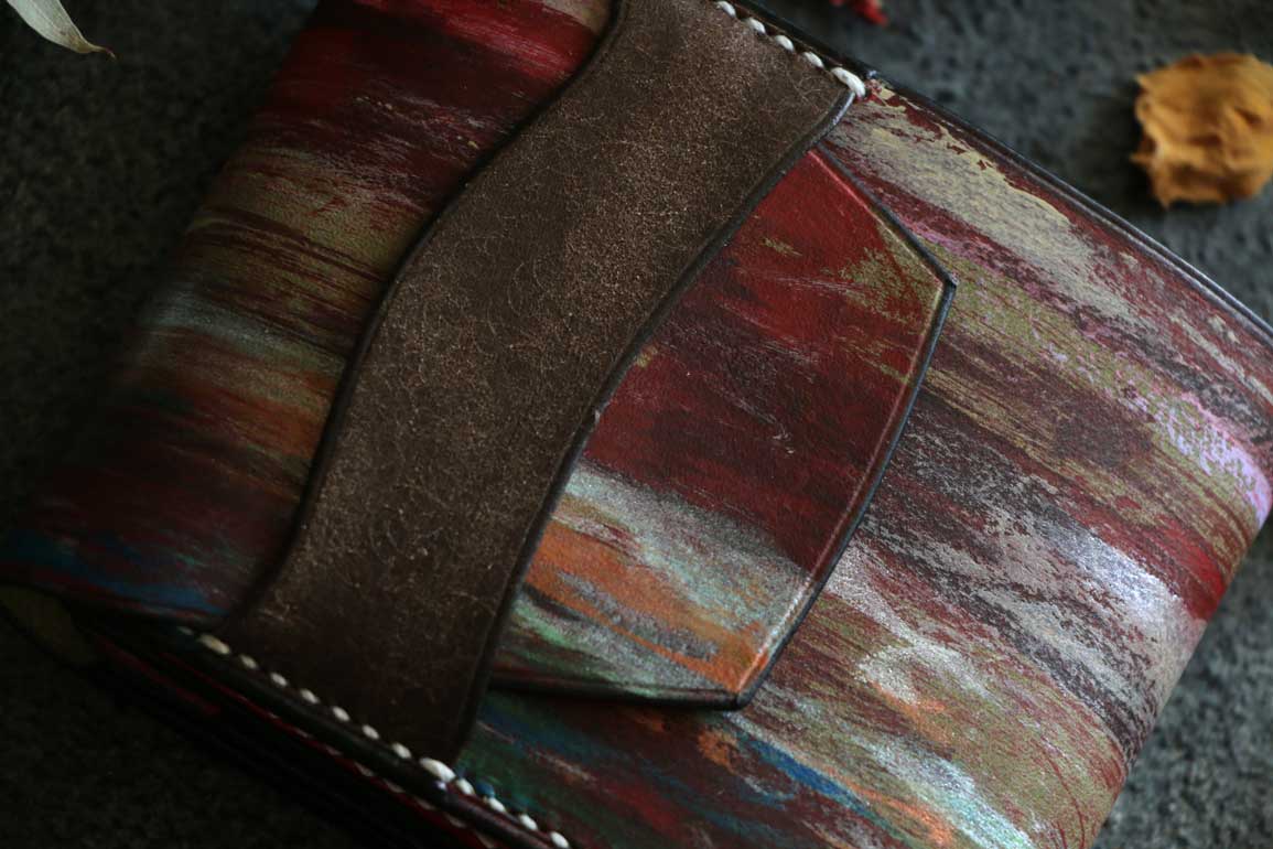 個性的染色革財布