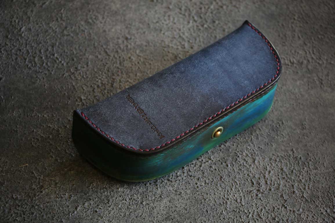 駒合わせ縫いメガネケース