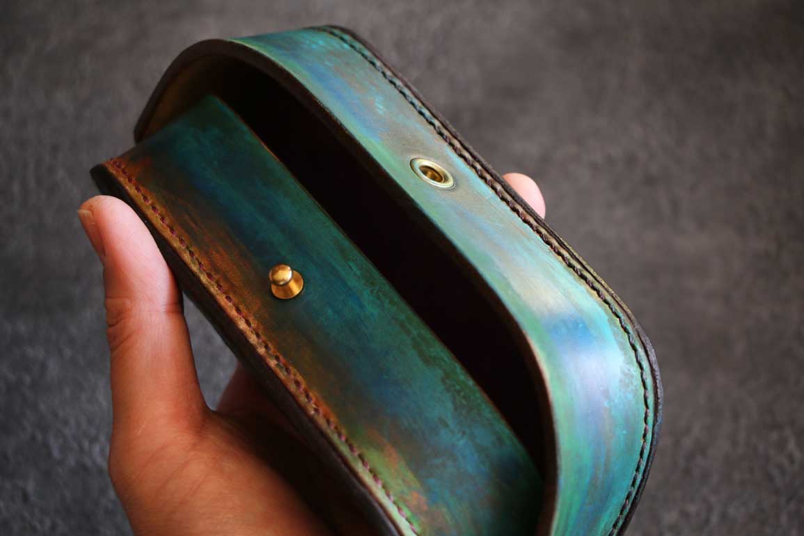 駒合わせ縫いメガネケース