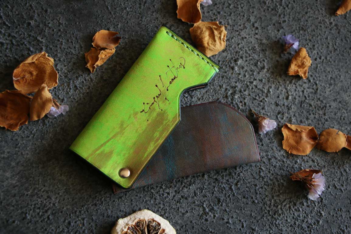 回転式レザー爪楊枝ケース