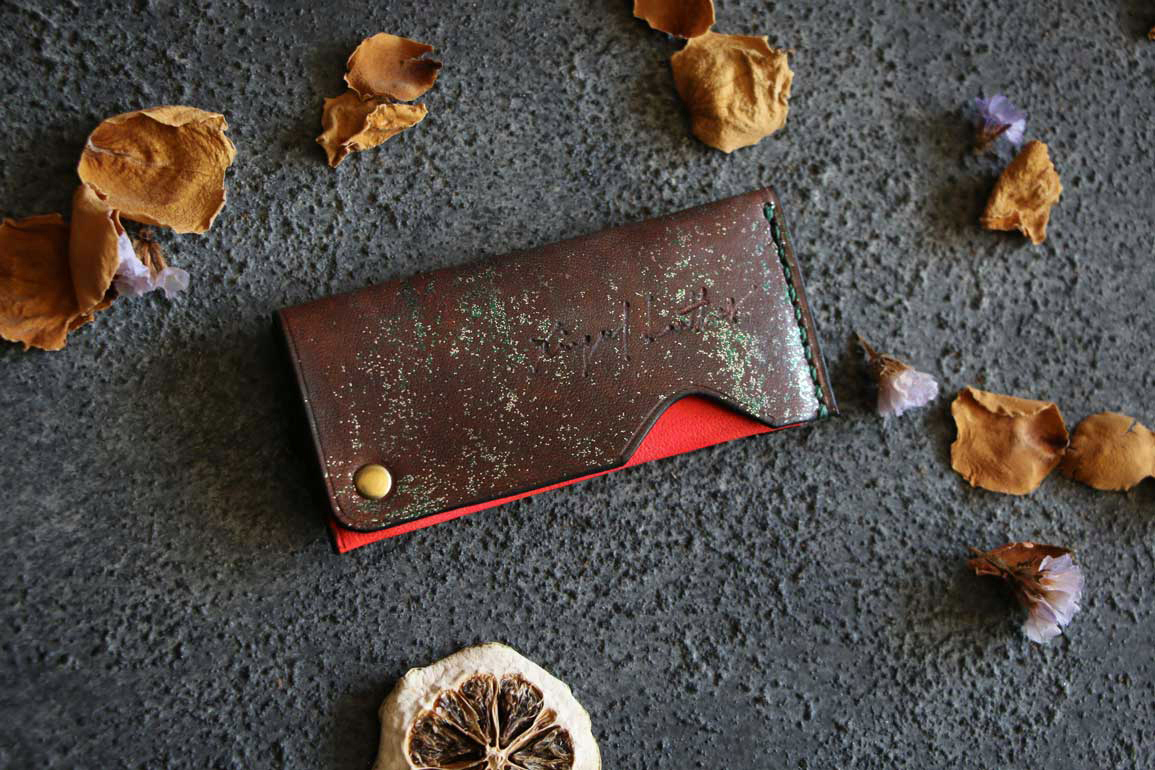 回転式レザー爪楊枝ケース