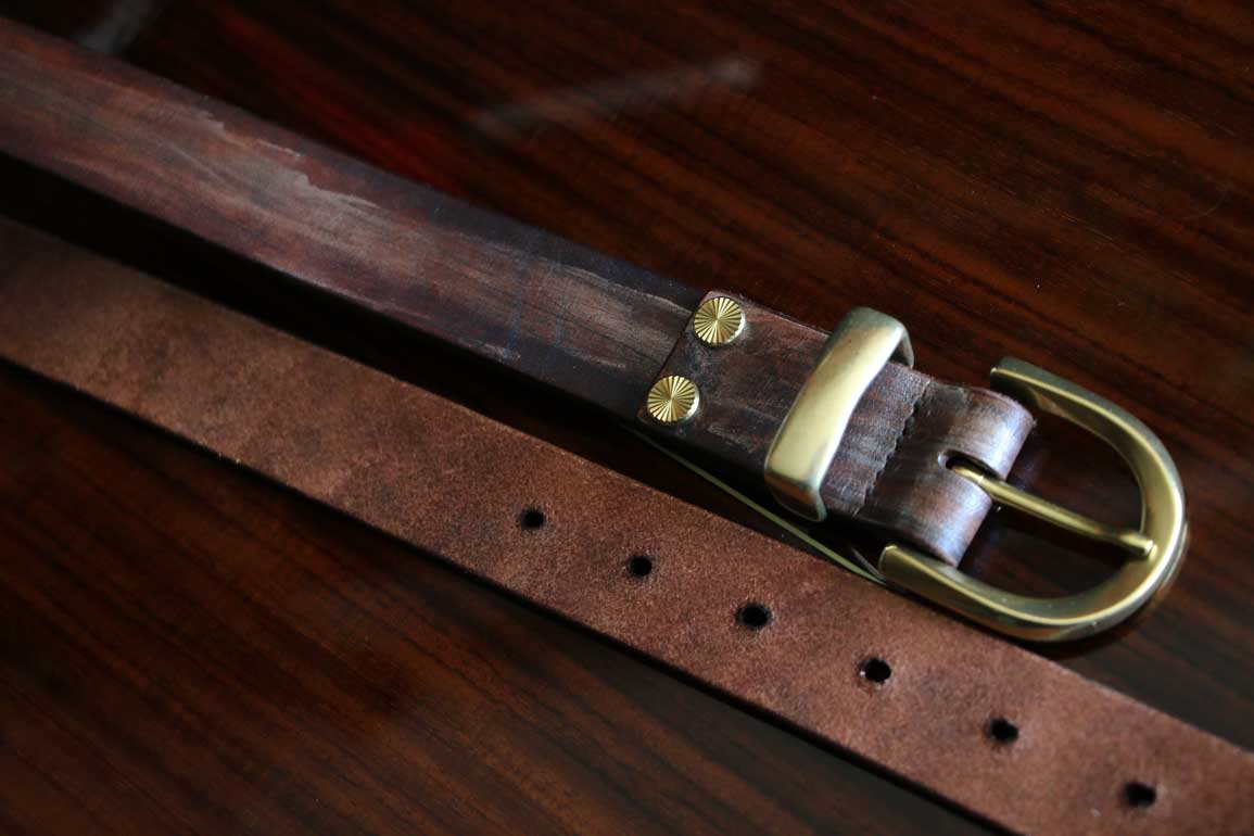 真鍮金具レザーベルト