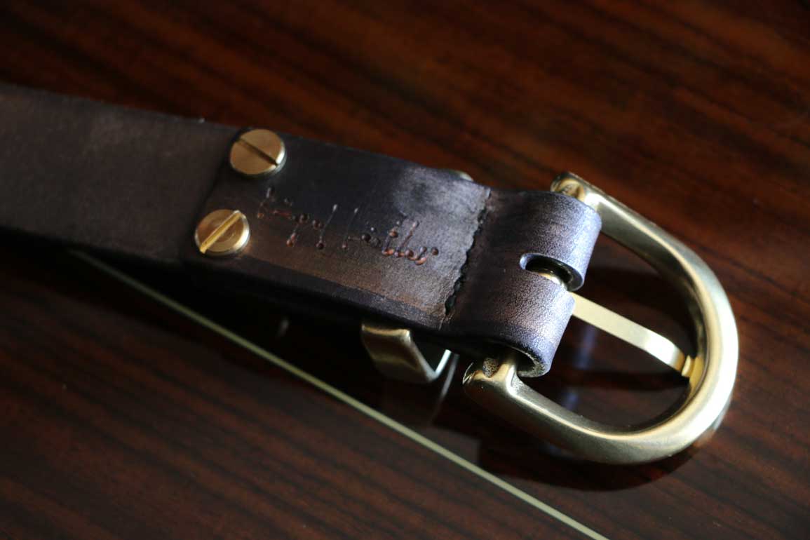 真鍮金具レザーベルト