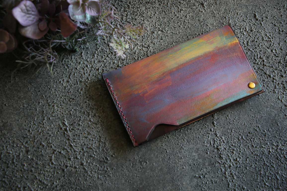 回転レザーカードケース