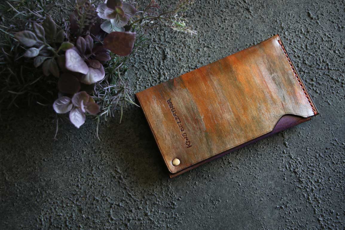 回転レザーカードケース