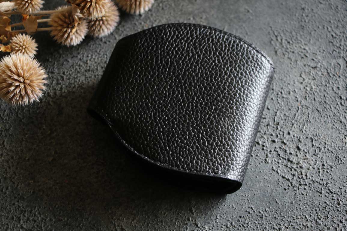 ブラックシボレザー丸い革財布