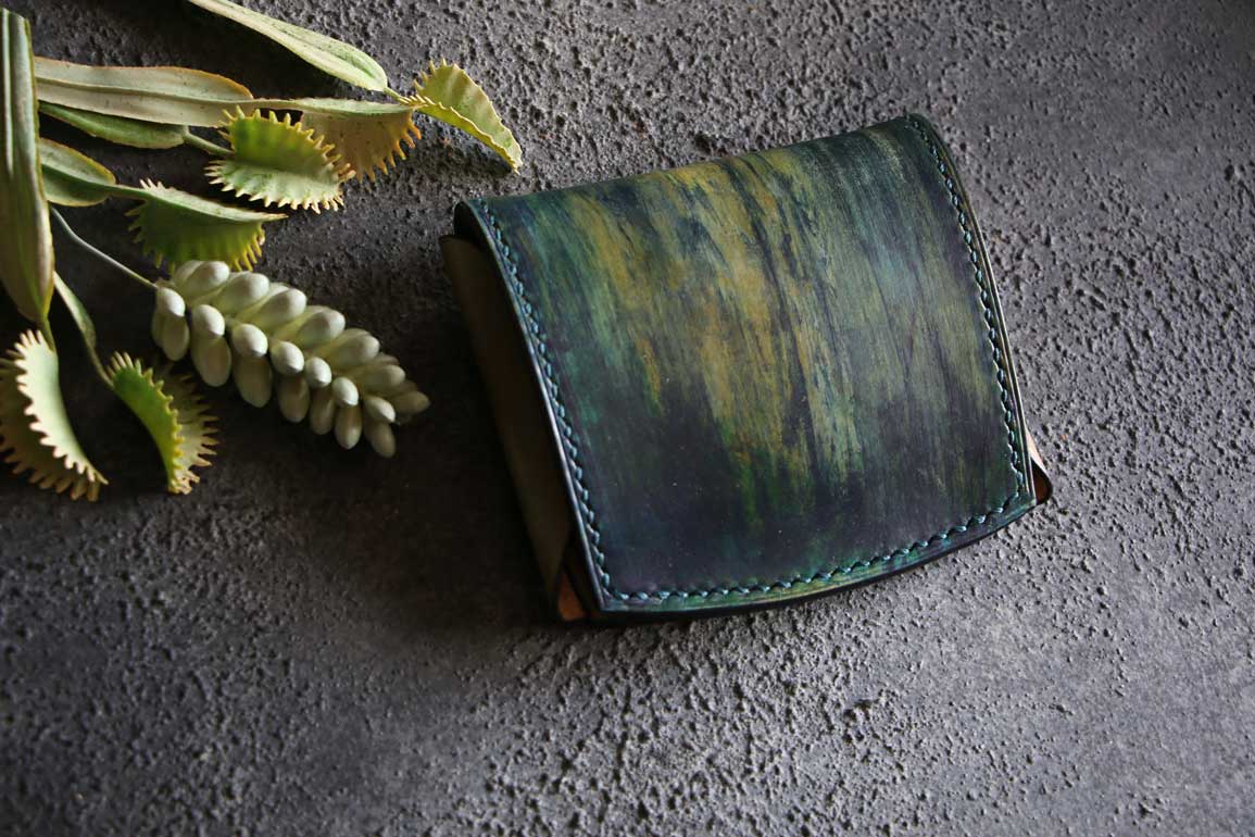 個性的染色革財布