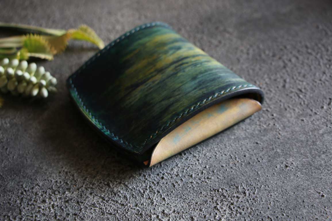 個性的染色革財布