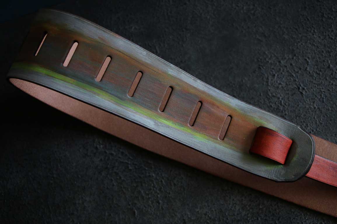 ギターベースレザーストラップ