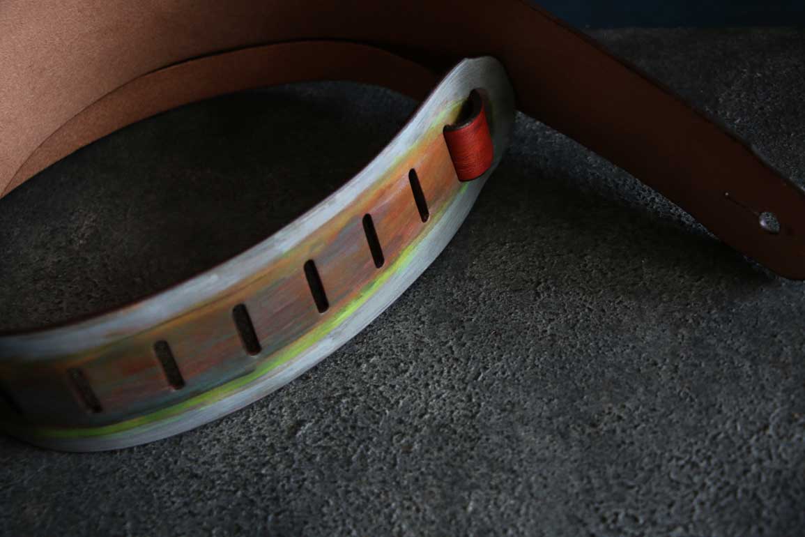 ギターベースレザーストラップ