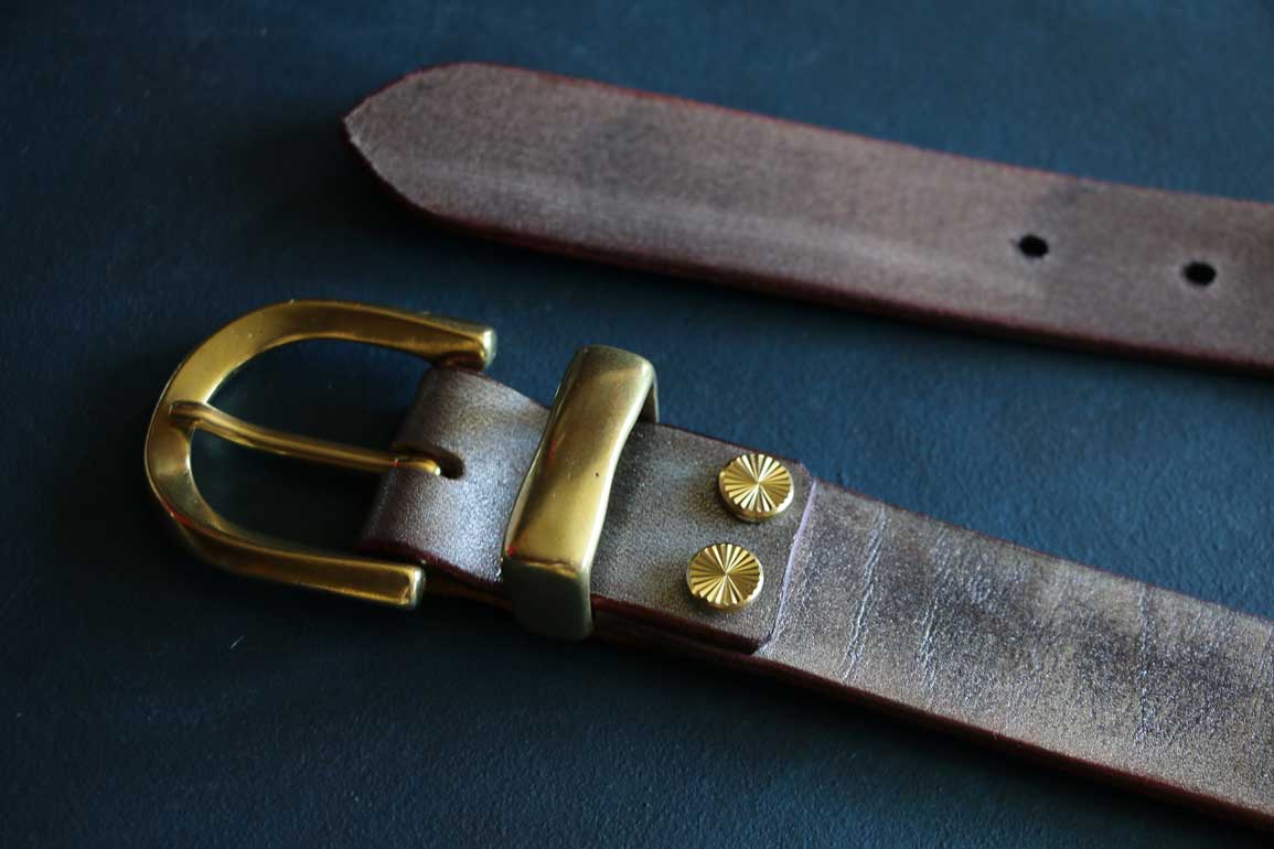 真鍮金具レザーベルト