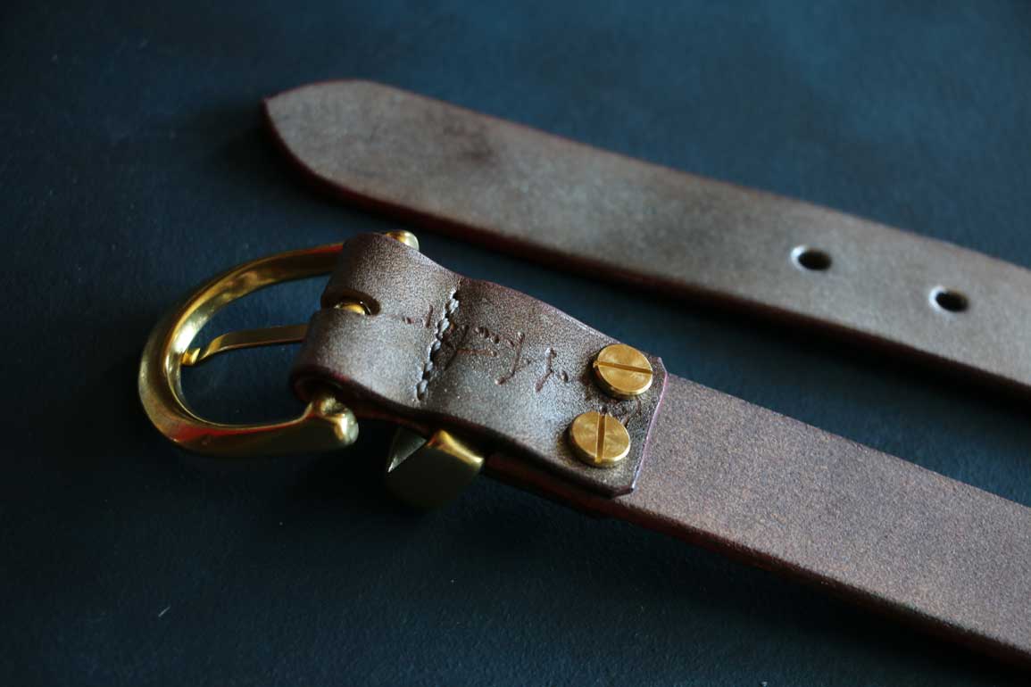 真鍮金具レザーベルト