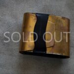 ビンテージ金箔ゴールド革財布