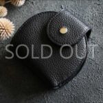ブラックシボレザー丸い革財布
